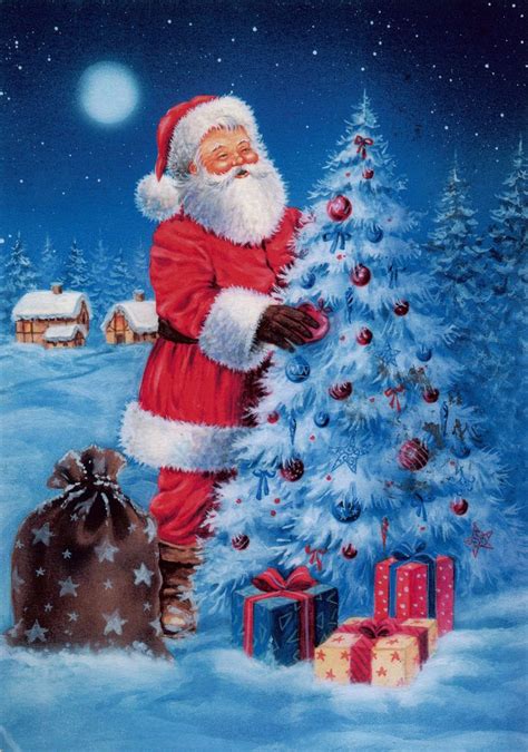 403 Best Santa Claus Images On Pinterest Christmas Art Christmas