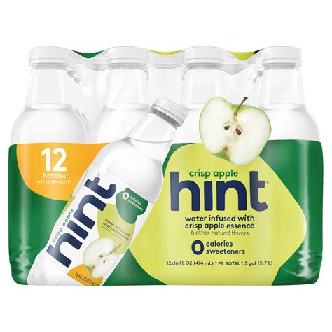 Hint Water Infused With Crisp Apple Essence 16 Fl Oz 12 Count
