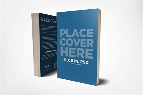 5 X 8 Front And Back Cover Book Mockup Covervault
