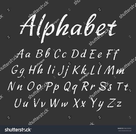 Vector Handwritten Alphabet Uppercase Lowercase Letters Vector De Stock Libre De Regal As