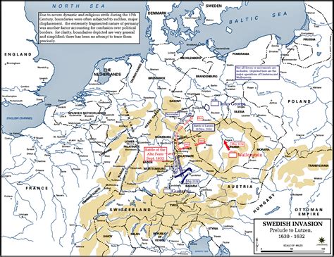 Map Of The Thirty Years War 1630 1632