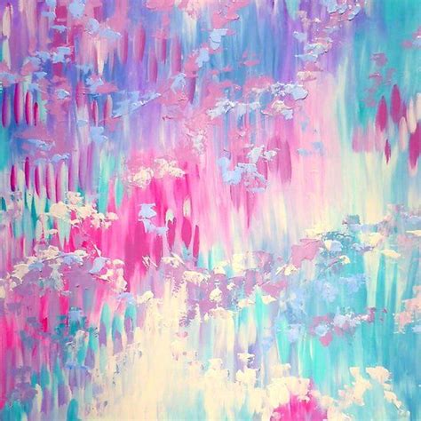 Abstract Pink Painting With Pastel Colours Pink Painting Abstract