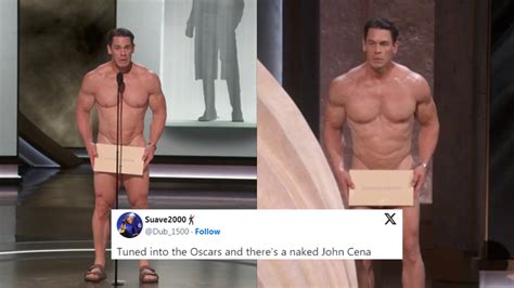 Oscars John Cena Breaks The Internet As He Presents Award Naked