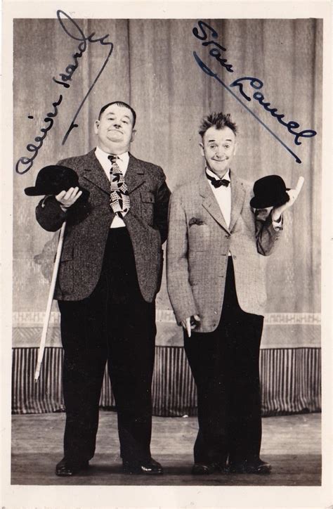 Genuine Laurel And Hardy Hand Signed Autographed Vintage Photograph
