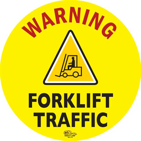 Pack N Tape Warning Fork Lift Traffic Mighty Line Floor Sign