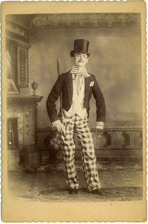 Vaudeville Performer Cabinet Card Actor Circus Crazy Costumes
