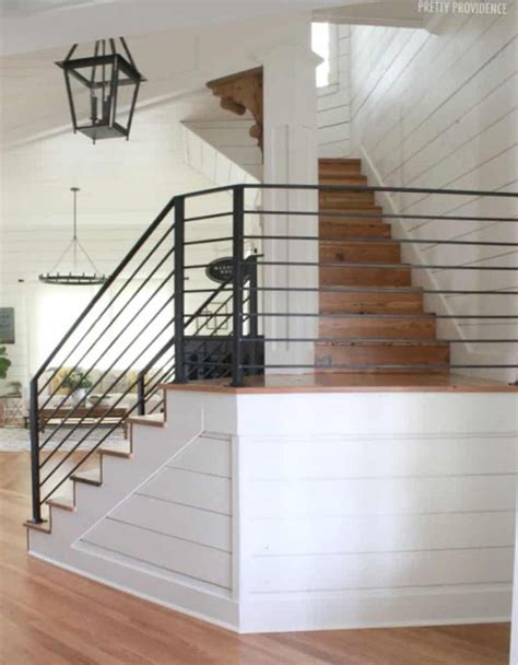 The modern farmhouse keeping austin weird with modern, green architecture and funky, rustic design. 80 Modern Farmhouse Staircase Decor Ideas (2 in 2019 | Farmhouse stairs, Kitchens, bedrooms ...