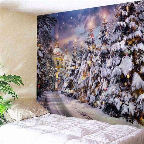 55 Off Christmas Pathway Print Tapestry Wall Hanging Art Decoration