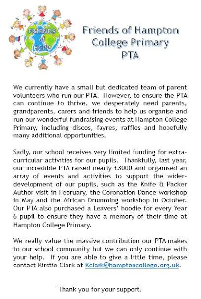 Friends Of Hampton College Pta Hampton College Primary