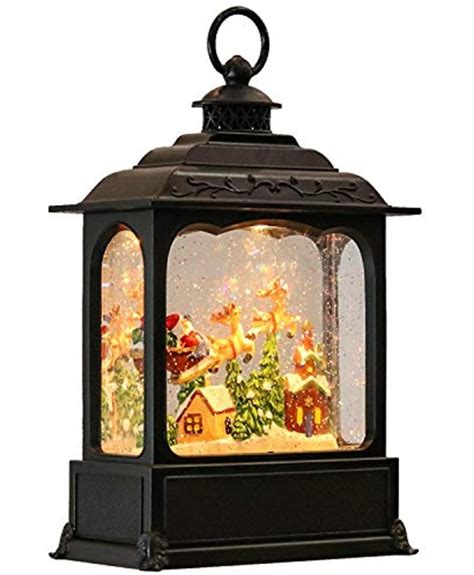 Victory Creative Barn House Christmas Lighted Snow Globe Lantern 95 H