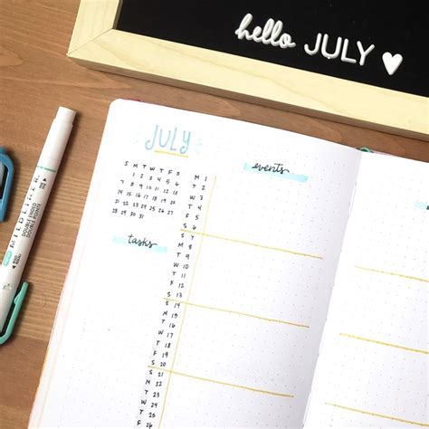 July Bullet Journal Planner Setup Plan With Me