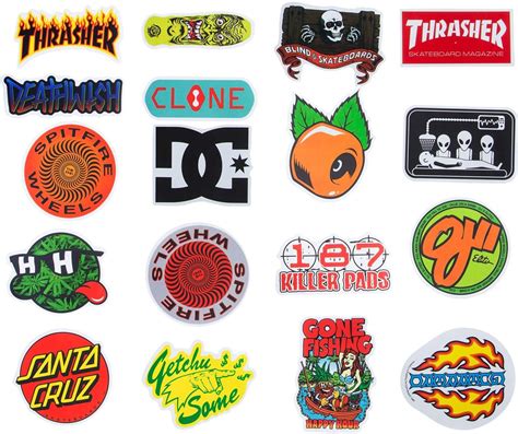 Cool Brand Stickers 100pcs Fashion Skateboard Stickers Etsy