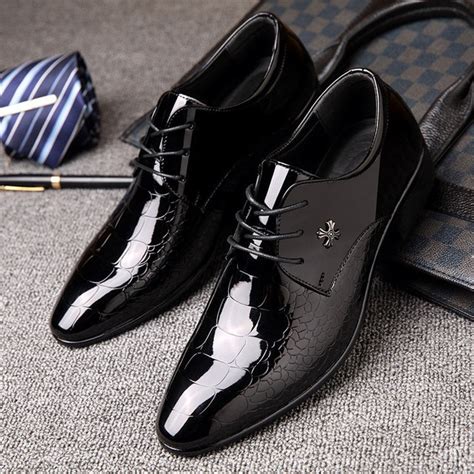 New Italian Oxford Shoes For Men Luxury Mens Patent Leather Wedding