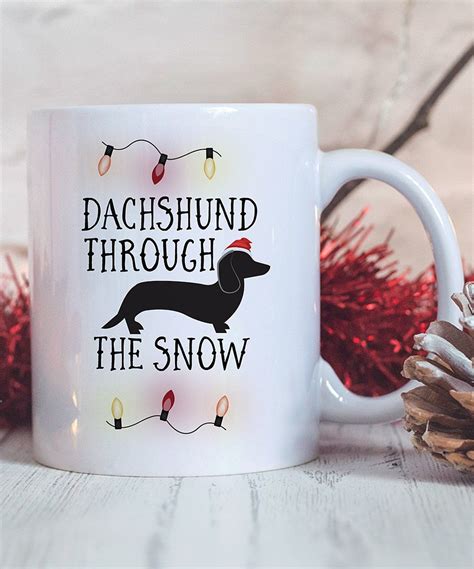 Hey Shabby Me Dachshund Through The Snow Mug Dachshund Christmas