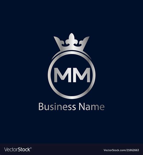 Initial Letter Mm Logo Template Design Royalty Free Vector