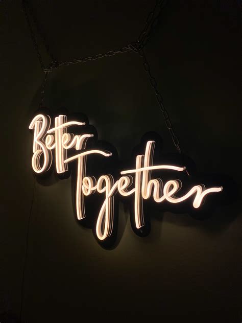 Better Together Neon Sign Wedding Neon Sign Home Decor Led Etsy Uk