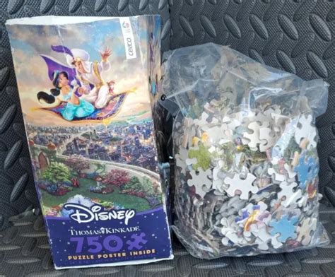 Disney Aladdin Flying Carpet Thomas Kinkade 750 Piece Puzzle New