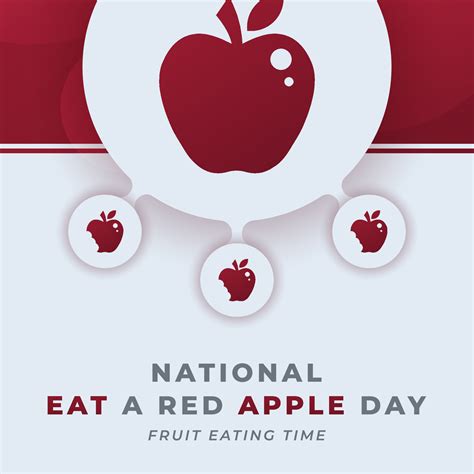 Happy National Eat A Red Apple Day December Celebration Vector Design