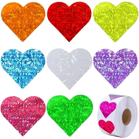 Heart Sticker Multi Color Self Adhesive Heart Shaped Stickers Valentine S Day Heart Stickers For