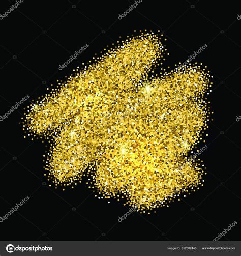 Gold Glitter Background Gold Sparkles Black Background Gold Glitter