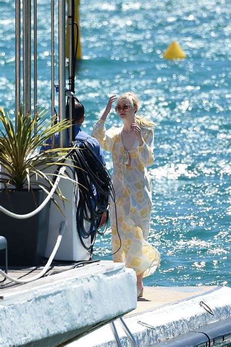 Elle Fanning Photoshoot On The Beach In Cannes France