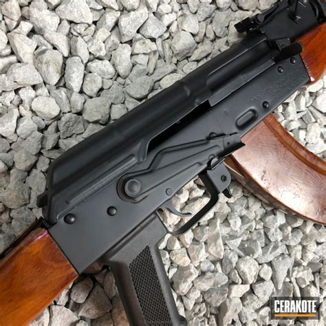 Restored Ak 47 Rifle Coated In Cerakote H 190 Armor Black By Web User