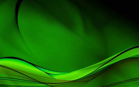 Abstract Green Waves Desktop Background Hd Wallpaper