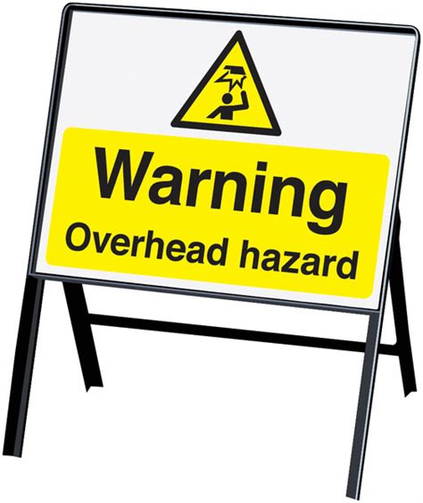Warning Overhead Hazard Stanchion Pvc Signs Safetyshop