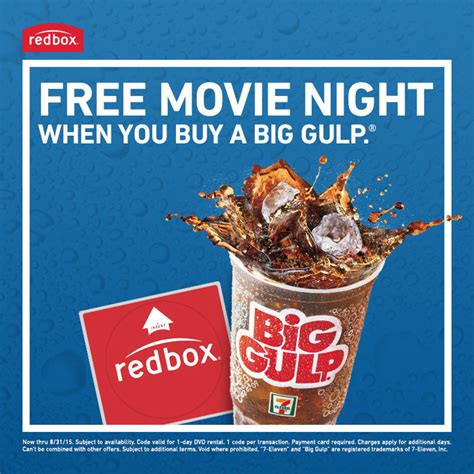 Thirsty For Entertainment? Get A Free Redbox® Movie Night With Every 7