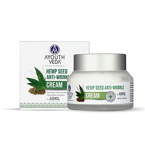 ayouthveda by aimil hemp seed anti wrinkle and anti aging cream with the goodness of basil oil