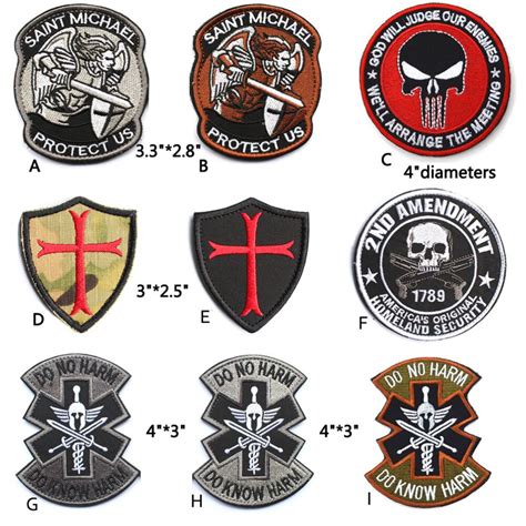 Embroidered Military Patches Saint Stmichael Protect Us Knights
