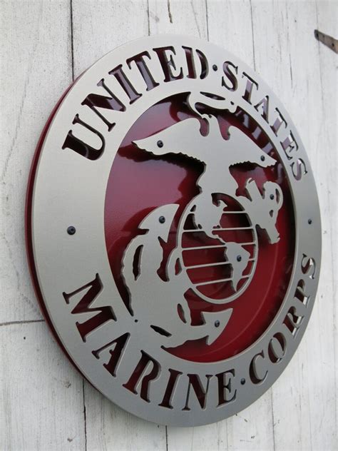 United States Marine Corps Usmc Metal Sign 15 X Etsy