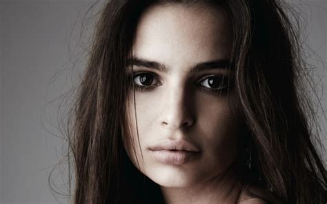 X Emily Ratajkowski Women Face Model Brunette Brown Eyes