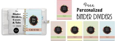 Free Printable Binder Dividers That Can Be Customized