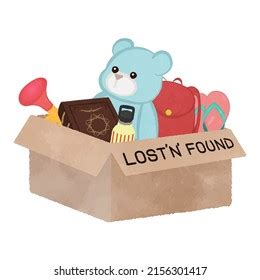 Illustration Lost Found Box Stock Vector Royalty Free Shutterstock