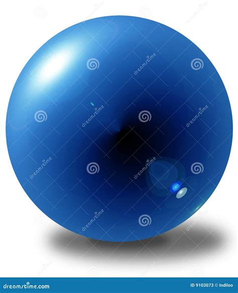 3d Blue Sphere Stock Illustration Illustration Of Generated 9103073