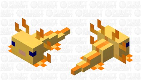 Yellow Axolotl Minecraft Mob Skin