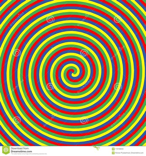 Hypnotic Color Circles Collection Of Colorful Psychedelic Spiral