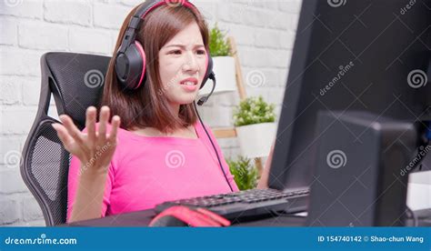 Esport Gamer Girl Feel Angry Stock Photo Image Of Expression Esports
