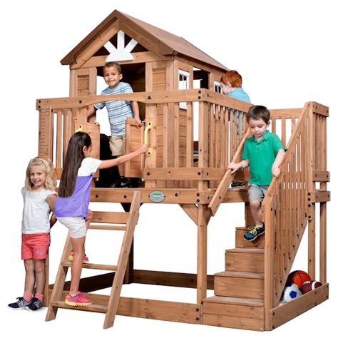 Backyard Discovery Scenic Heights Outdoor Wood Playhouse In The