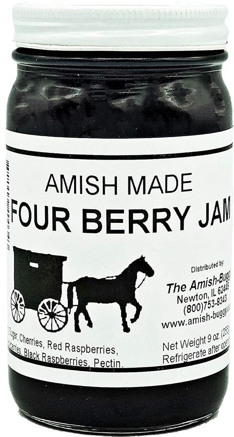 Amish Jam 8 Oz Jar Qty 3 Four Berry Grocery