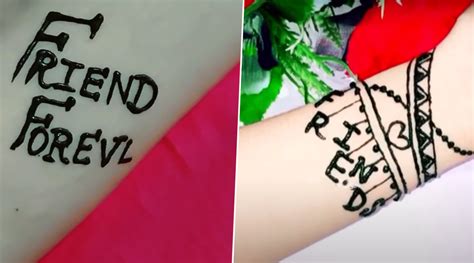 Happy international friendship day 2020: Friendship Day 2020 Mehendi Designs: Apply These Cute ...