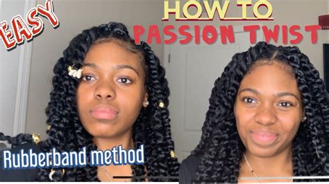 See more ideas about natural hair styles, hair styles, rubber band hairstyles. How to: Easy PASSION TWIST Using Rubber Band Method| Step ...