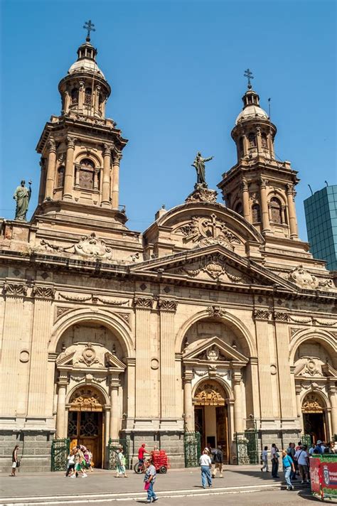 La Catedral Metropolitana De Santiago Chile Fotografía Editorial