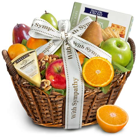 Golden State Fruit Sympathy Cheese Nuts And Fresh Fruit T Basket