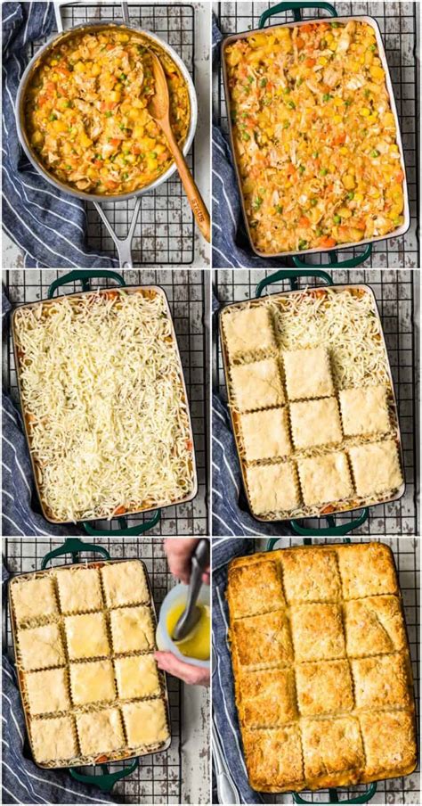 Cheesy Chicken Pot Pie With Biscuit Topping Recipe The Cookie Rookie