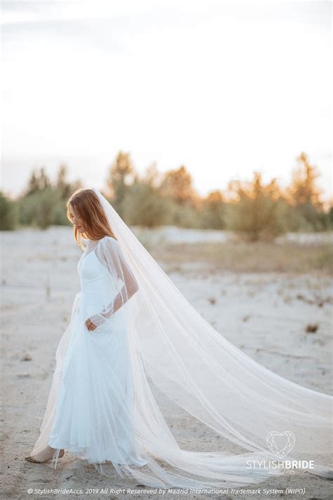 Black Pearl Wedding Veil On Soft Bridal Tulle Elbow Fingertip Waltz