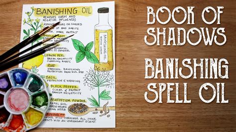 Book Of Shadows Page Banishing Oil Spell Oil Recipe Conjur Oil