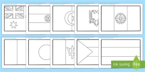 Flags Of The World Colouring Sheets Flag Country Countries