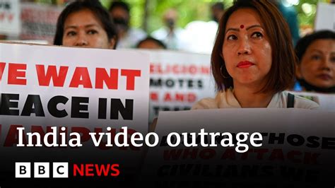 India Outrage At Video Of Two Women Being Paraded Naked BBC News